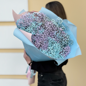 Букет "Радуга" из 15 гипсофил в Куровском