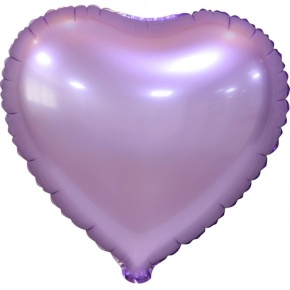 Сердце сиреневое фольгированный шар с гелием (45 см) в Куровском