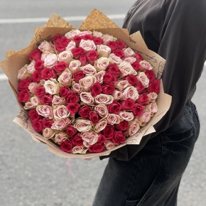 Букет "Амурный" из 101 розы (40 см) в Куровском