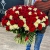 Букет 151 роза красный и белый микс (60 см) в Куровском