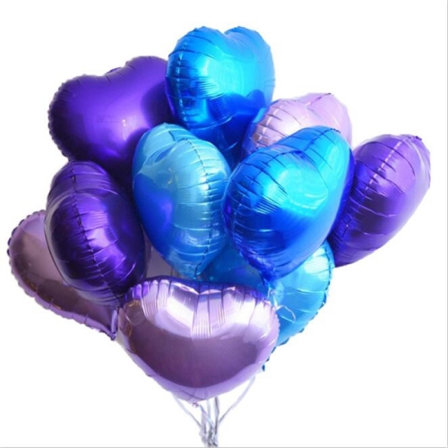 Сердце фиолетовое фольгированный шар с гелием (45 см) в Куровском
