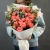 Букет "Фортуна" из коралловых роз и оксипеталума в Куровском