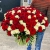 Букет 151 роза красный и белый микс (60 см) в Куровском