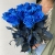 15 синих LUX роз Эквадор (70 см) в Куровском