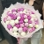 Букет из 51 бело-розового пиона в Куровском