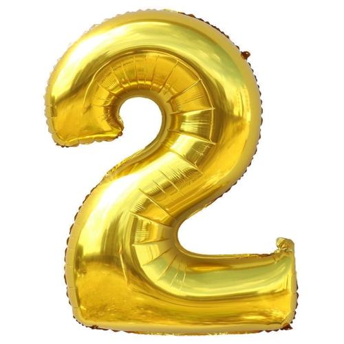 Шар гелиевый цифра 2 (40х102 см) в Куровском